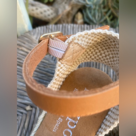 may pol strappy leather espadrilles burgundy toe sz 7 - Picture 6 of 11